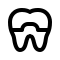 A black icon of a toothbrush with bristles, symbolizing oral hygiene and daily brushing.