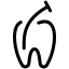 A black icon of a toothpaste tube with a toothbrush, symbolizing oral hygiene and proper brushing techniques.