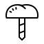 A black icon of a dental syringe, representing dental injections or anesthesia in dental procedures.