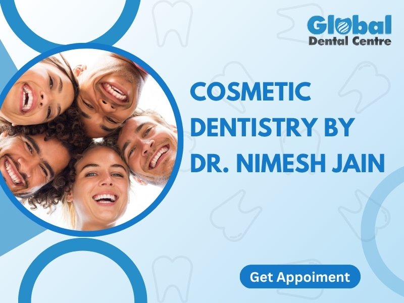 Happy patients showcasing bright smiles after cosmetic dentistry by Dr. Nimesh Jain in Indore